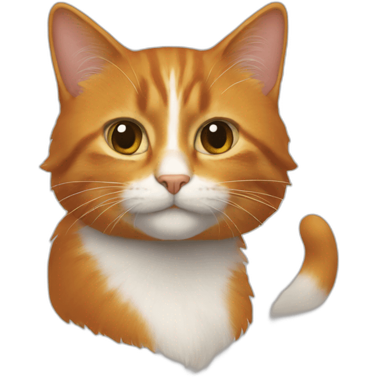 un chat roux emoji