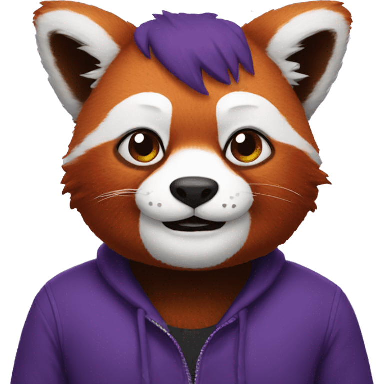 A purple redpanda emoji