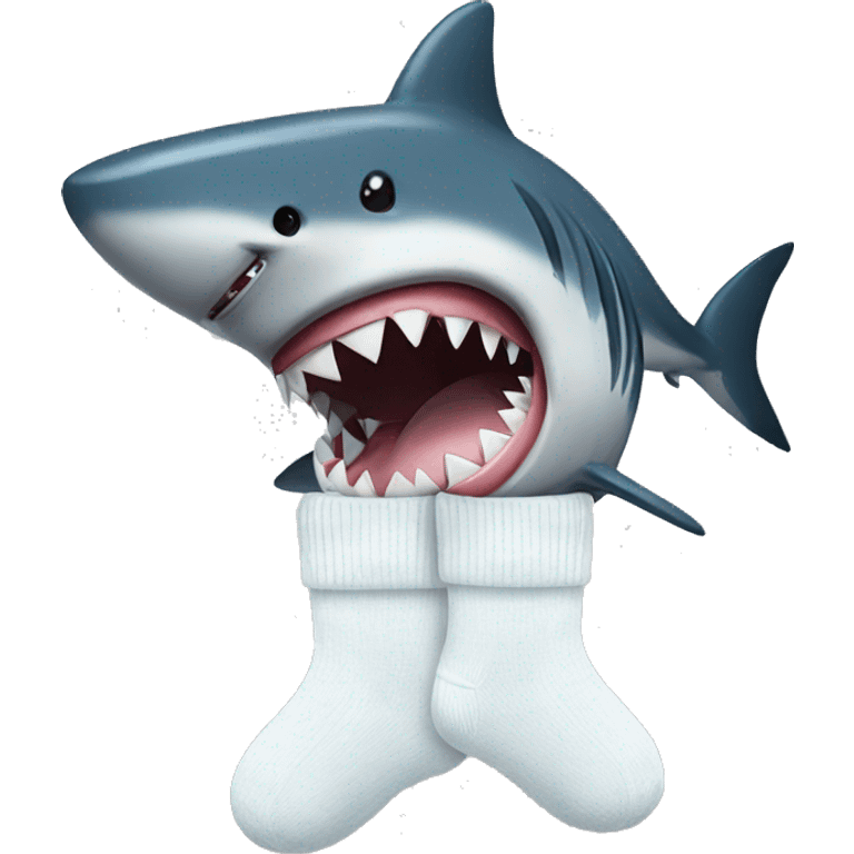 Shark eating socks emoji