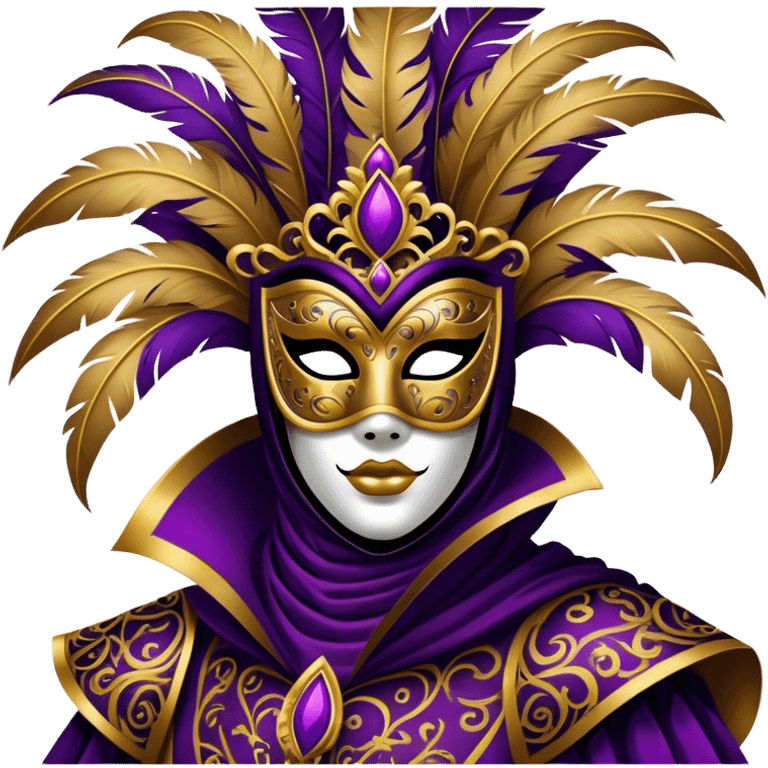 Venice Carnival performer – Cinematic Realistic Venice Carnival Performer, depicted in an opulent, elaborately masked costume with rich textures, vibrant colors, and dramatic, soft lighting, set against the historic backdrop of Venetian canals, capturing the mystery and extravagance of the carnival. emoji