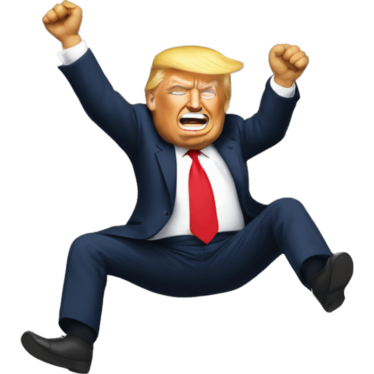 donald trump falling emoji