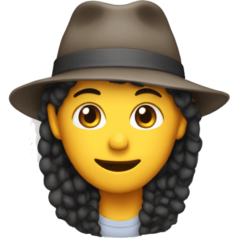 Me wearing hat emoji