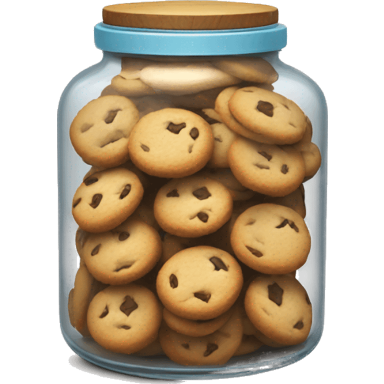 a decorative jar filled with cookies emoji