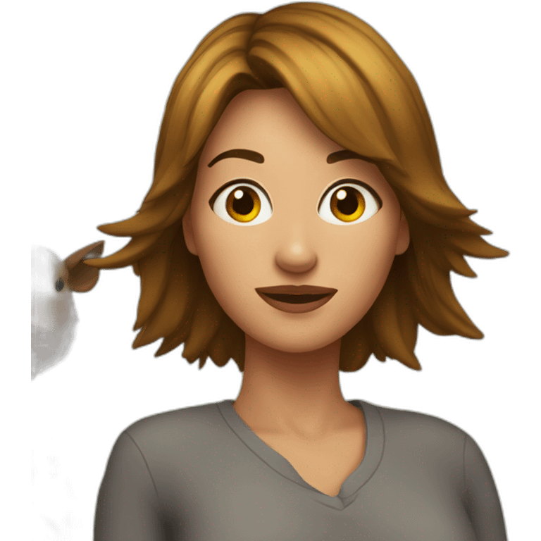 woman on wild boar emoji