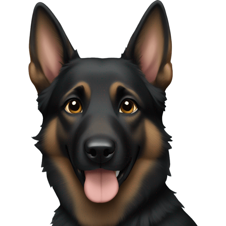 Black female german shepherd  emoji