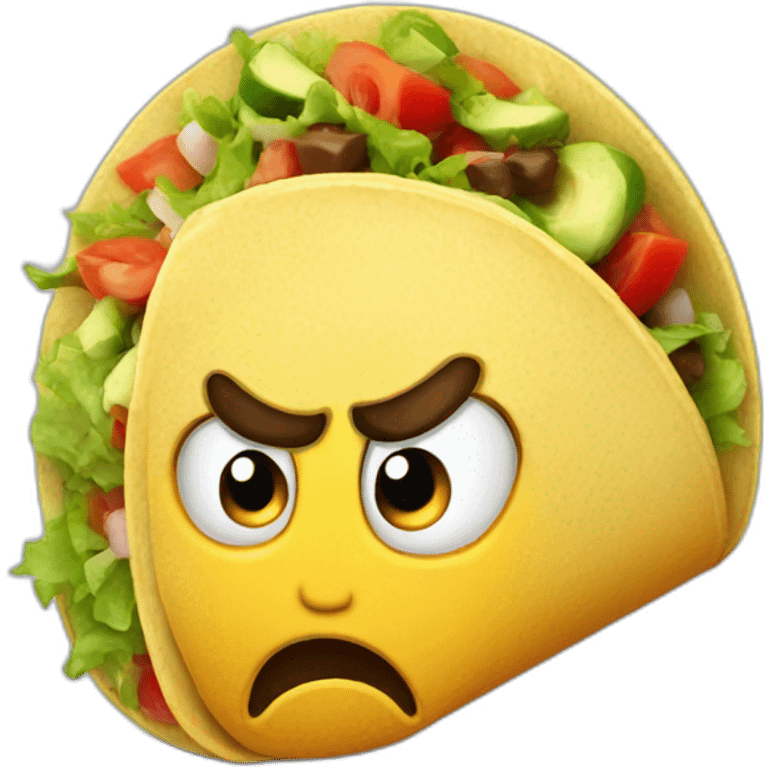 taco angry face emoji