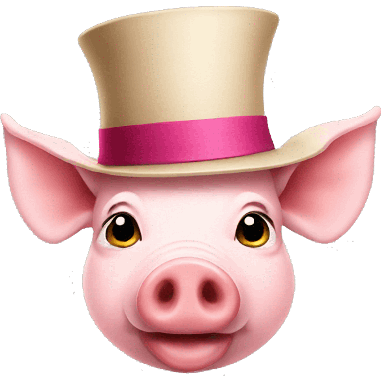 Pig with hat emoji