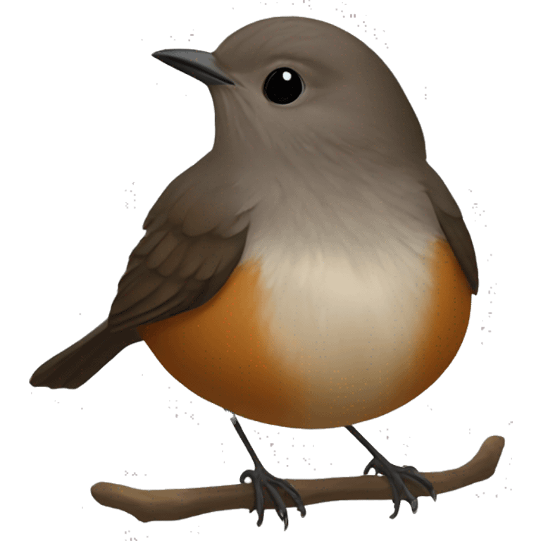 Brown robin  emoji