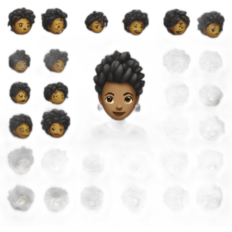 Black woman wearing a Mohawk  emoji