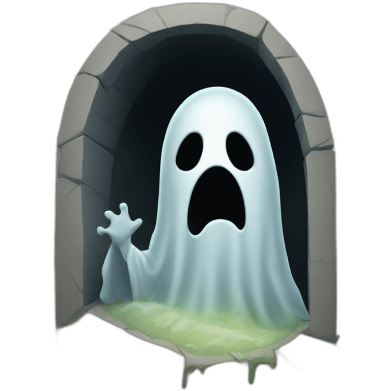 Ghost coming out of the grave emoji