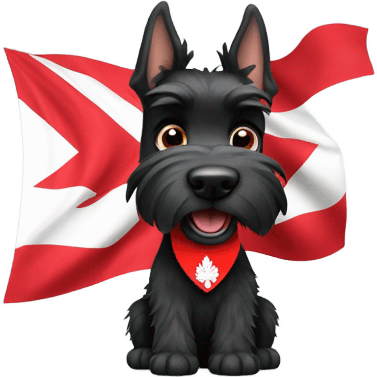 scottish terrier with peruvian flag emoji