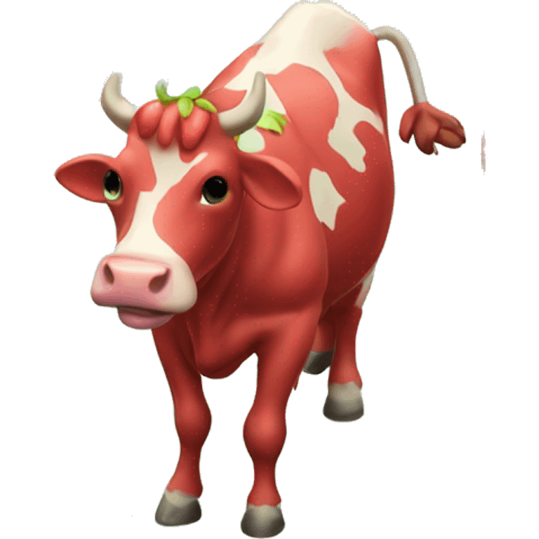 strawberry cow emoji