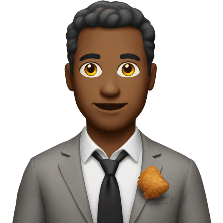 Men with fried chicken emoji