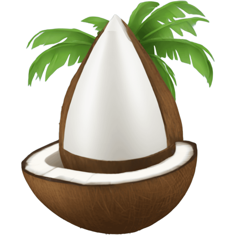 A coconut rocket emoji