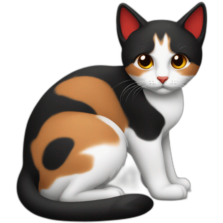 Gato vermelho e preto emoji