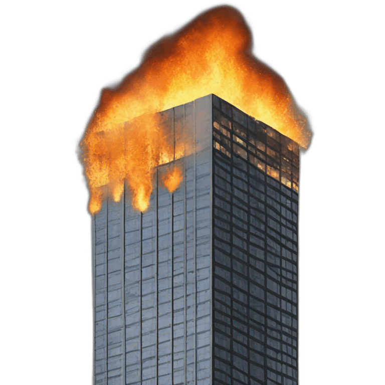 trump tower burning emoji