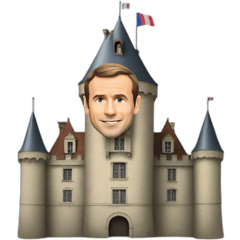 Macron sur château emoji