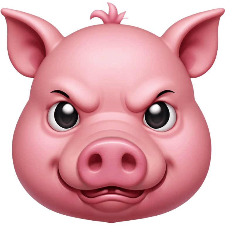 quiero un cerdito enojado emoji