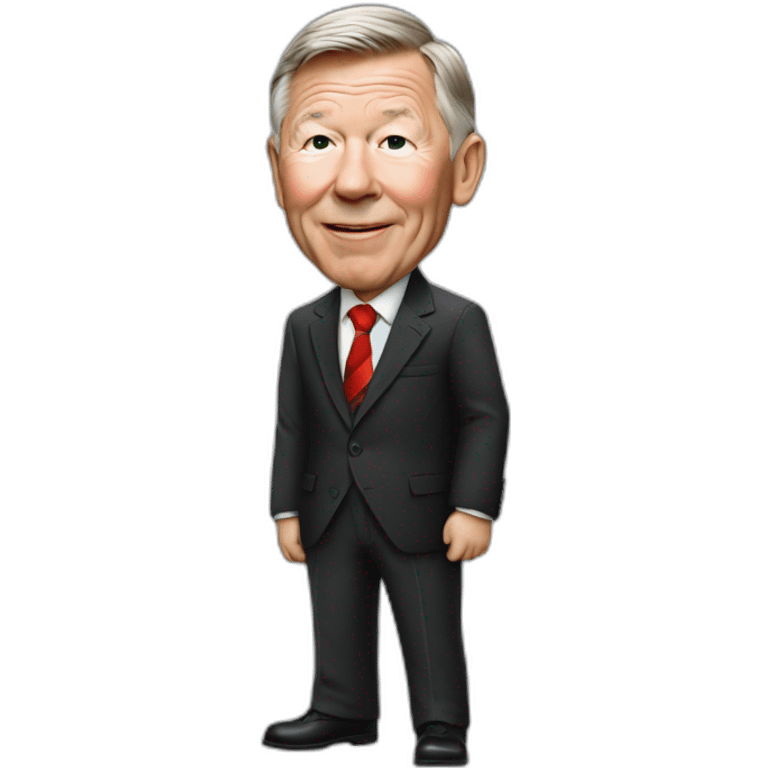 Sir Alex Ferguson wearing suit emoji