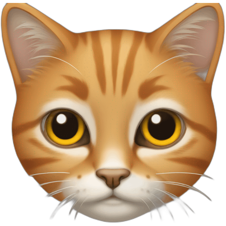 gato naranja pelo largo emoji