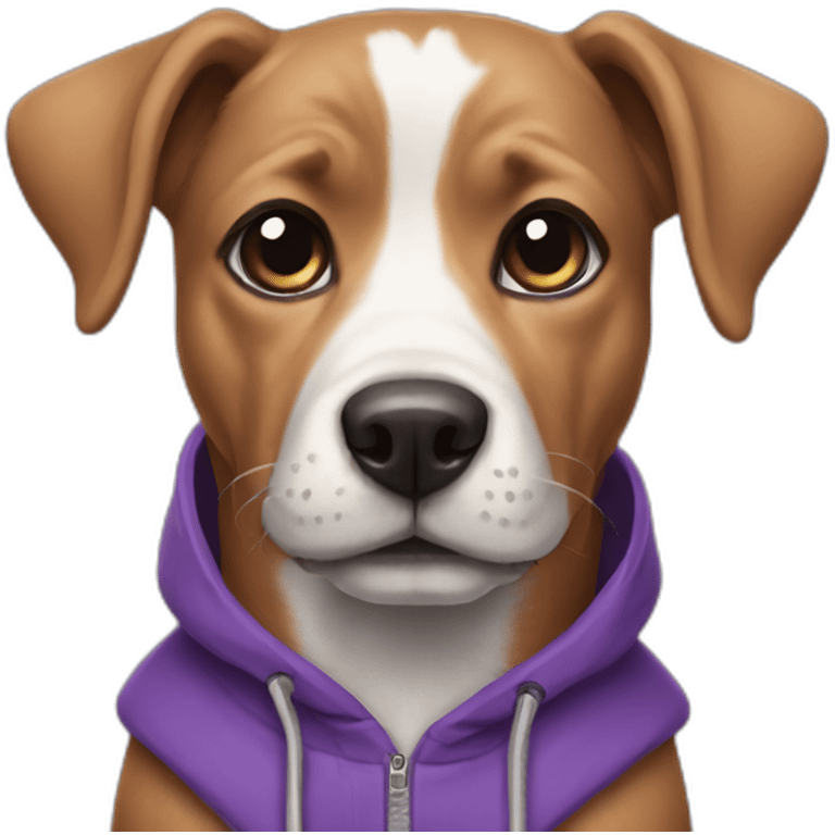 dog with purple hoodie emoji