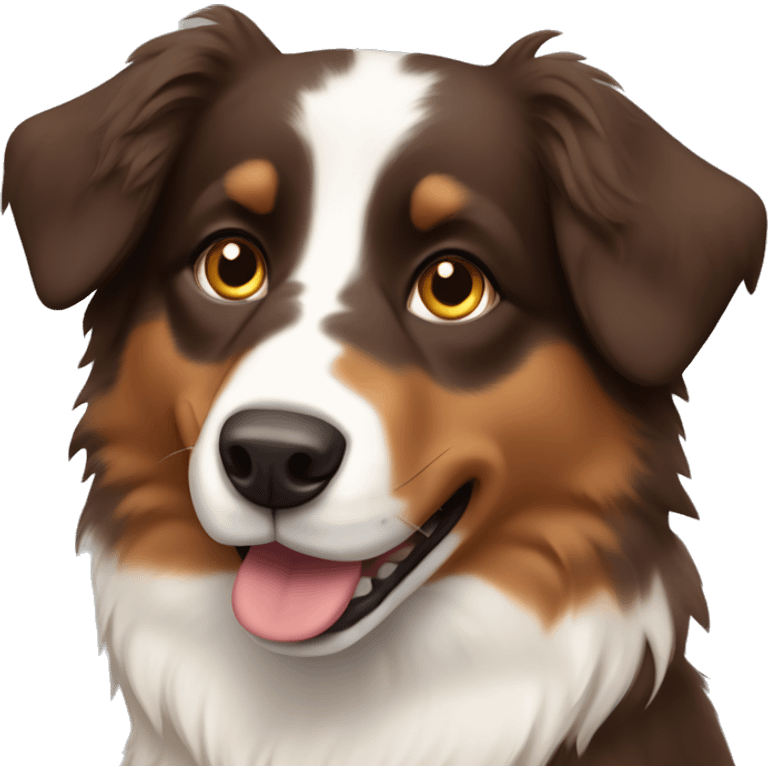 Brown Australian sheperd emoji