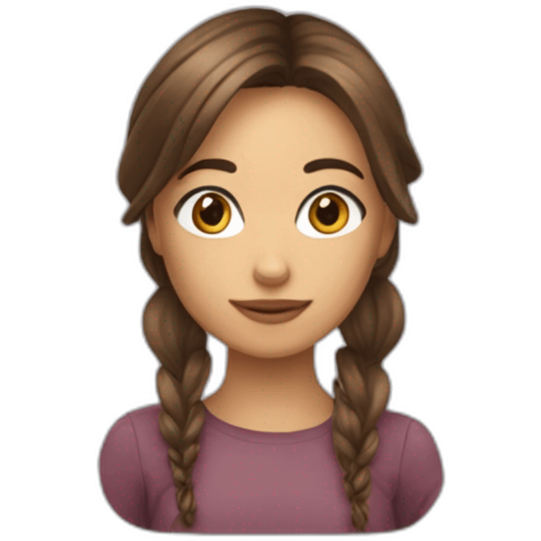 Fille qui s'appelle célia cheveux bruns yeux marrons emoji