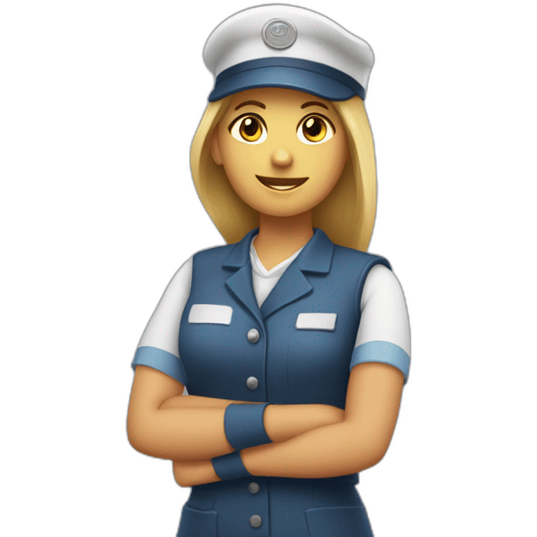 female postman with a broken arm emoji