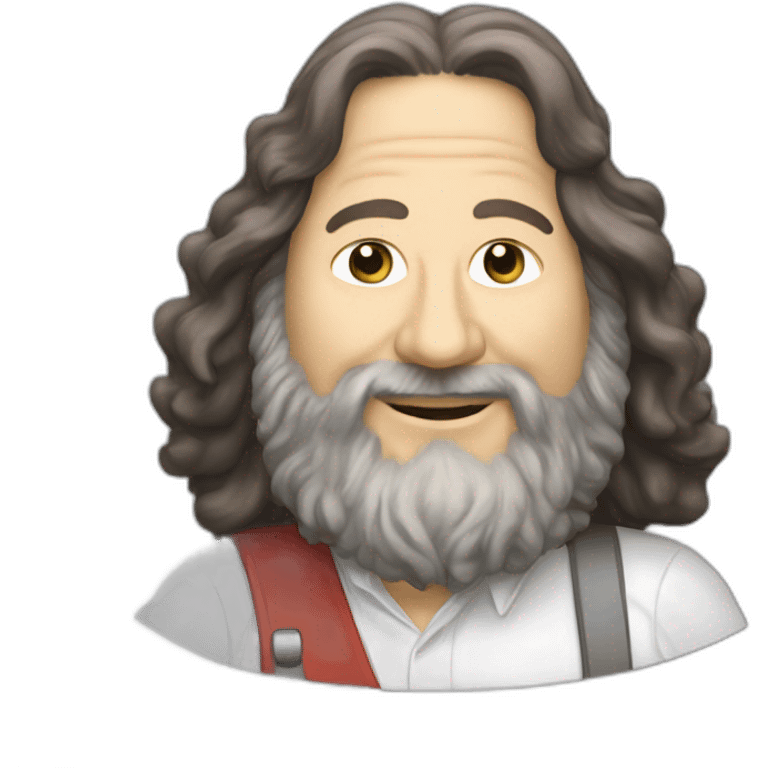 richard stallman riding a fiat 500 emoji