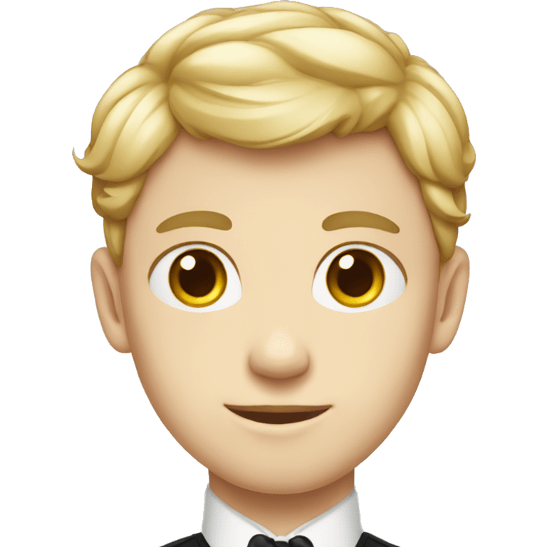 a boy with fair skin narrow body and in formal dress  emoji