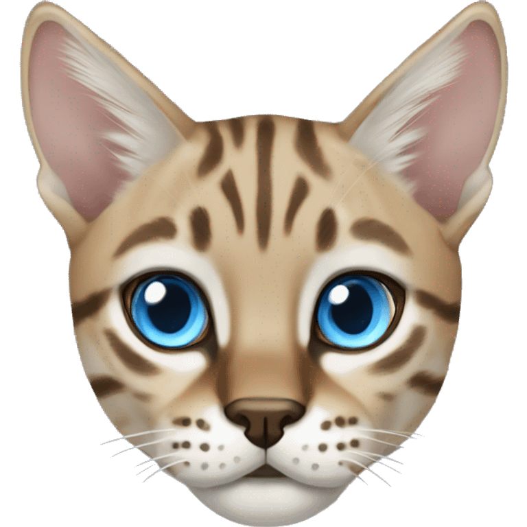 Lynx bengal cat with light Blue eyes emoji