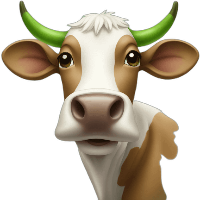 cow head green emoji