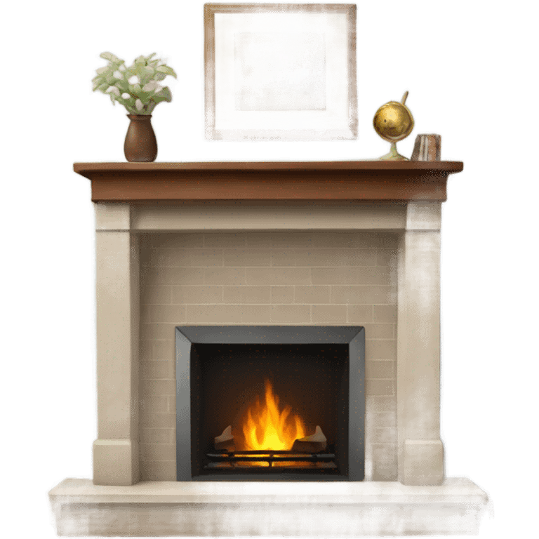 Realistic fireplace  emoji