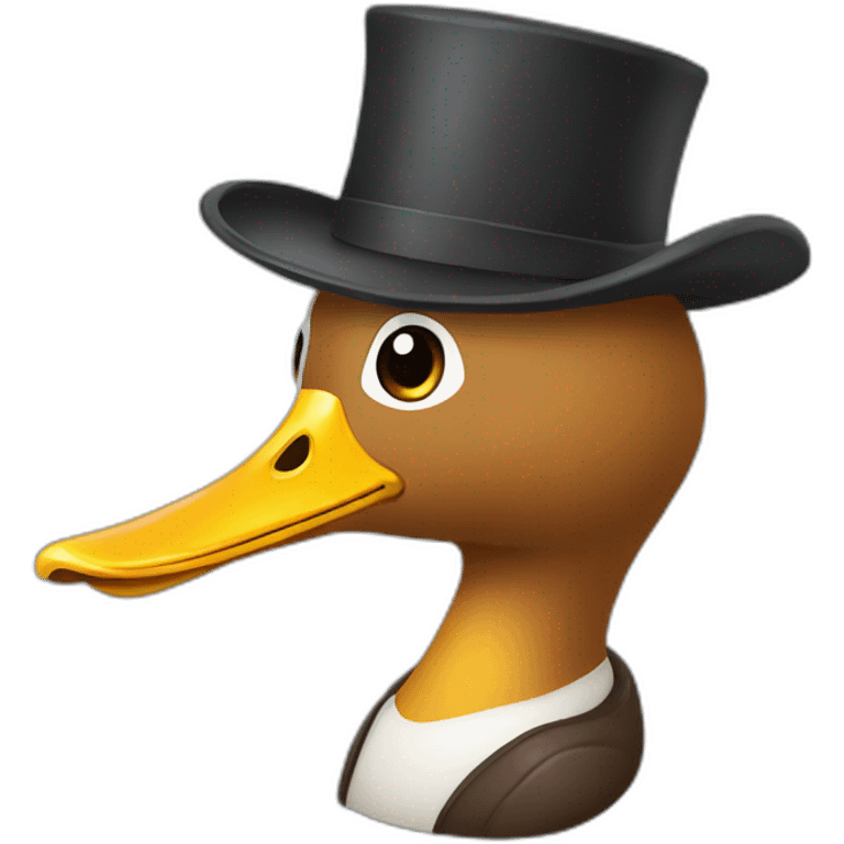 une oi sur un canard emoji