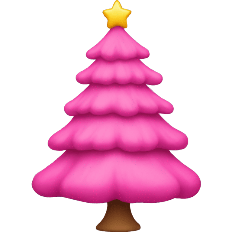 Pink Christmas tree emoji