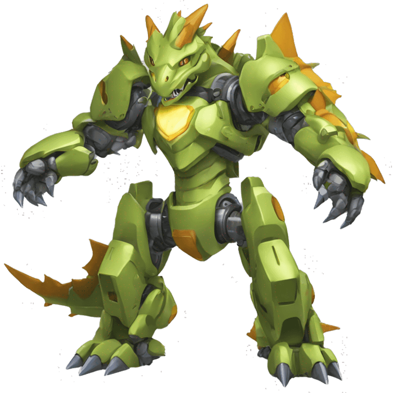 Mechanical Tyranitar-Charizard-Medabot-Mecha full body emoji