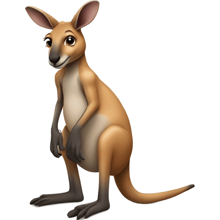 kangaroo leaning on elbow emoji