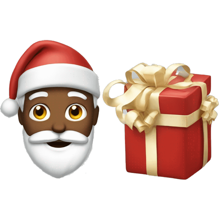 Santa with the present emoji