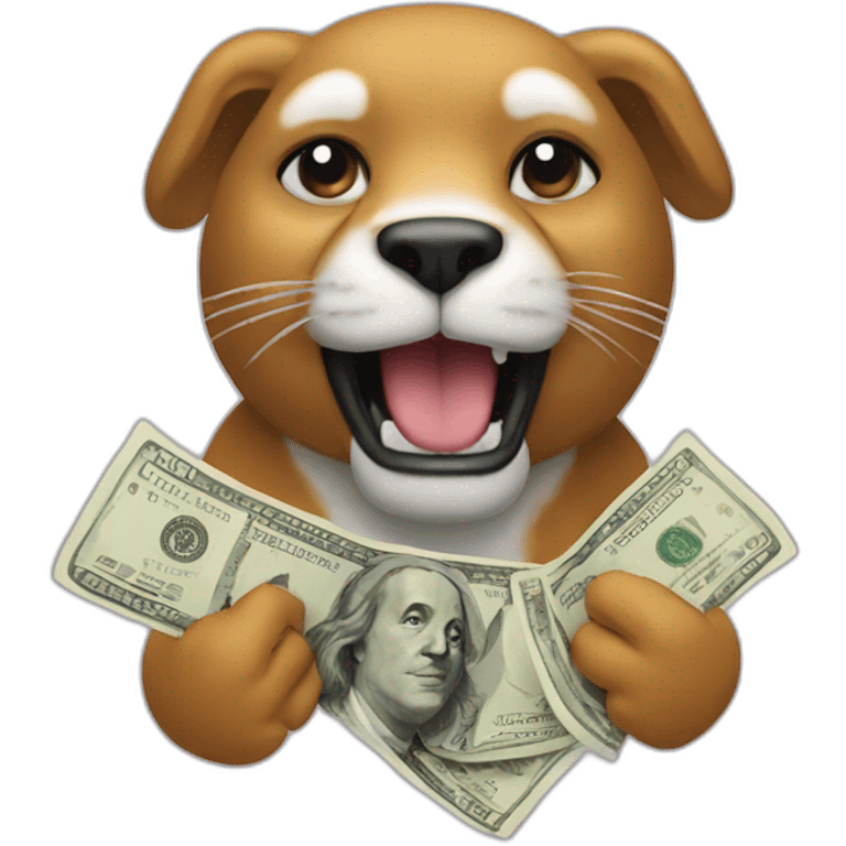 animal flexing money emoji