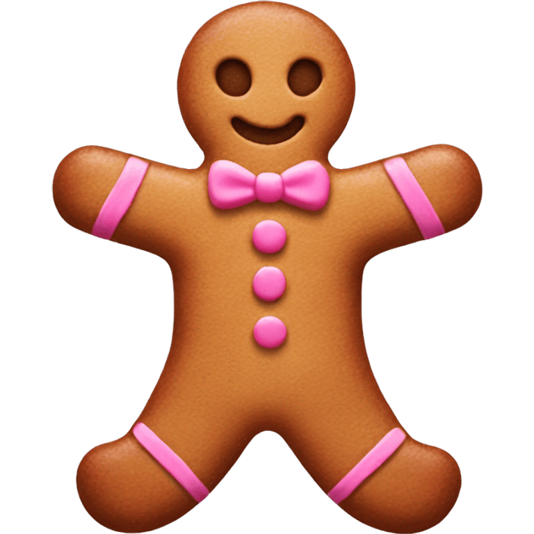 Pink gingerbread man  emoji