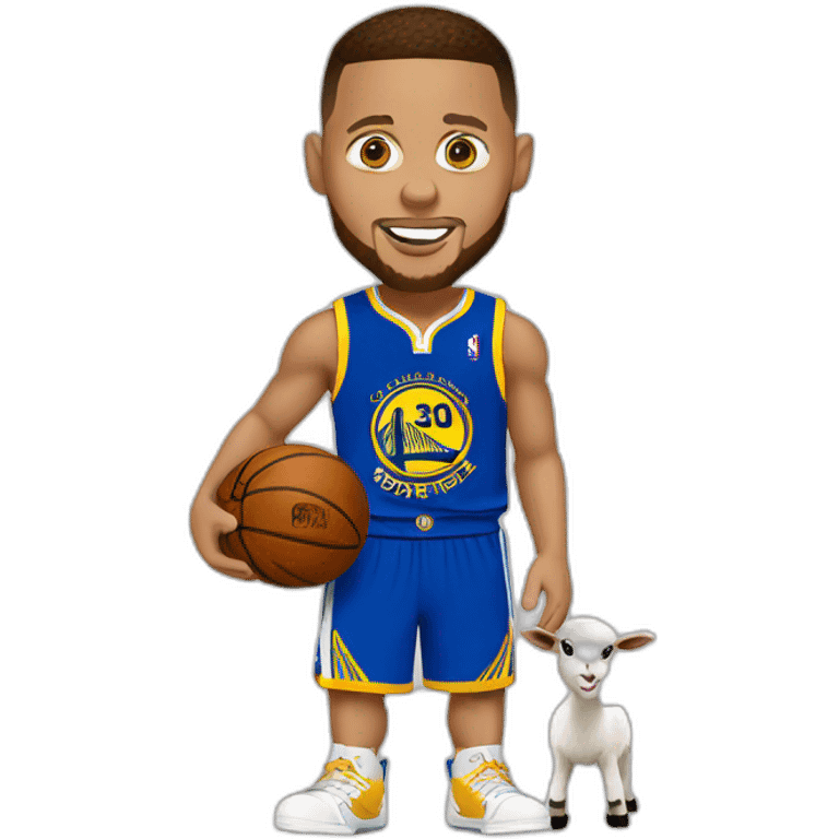 stephen curry with a goat emoji