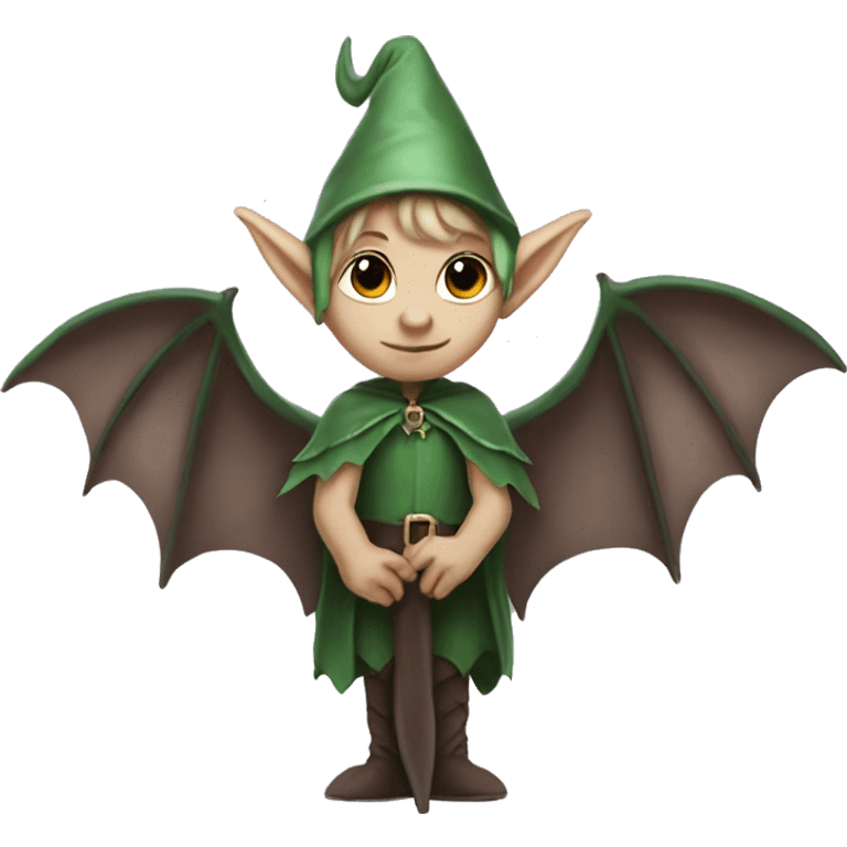 elf with bat wings fantasy emoji