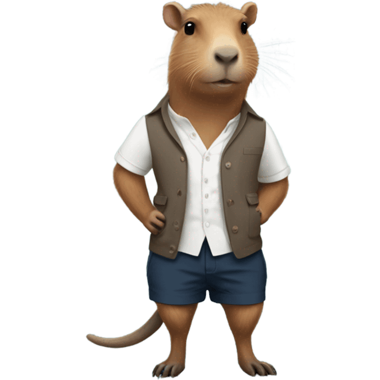 A preppy capybara emoji