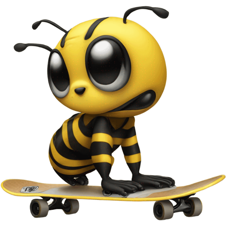 bumble bee skate boarding  emoji