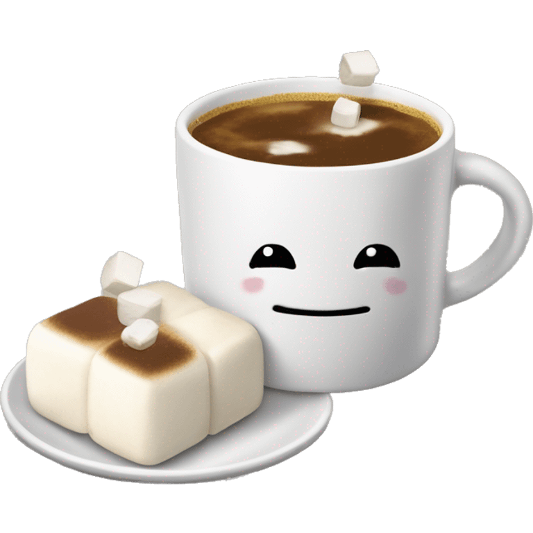 Ein Tasse mit Kakao Marshmallows und Sahne emoji