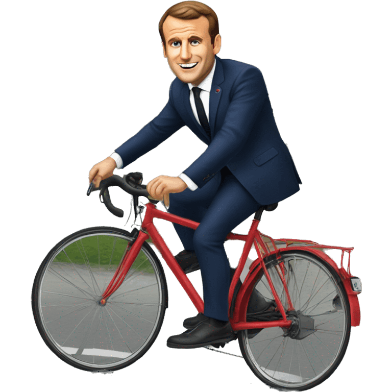 Macron sur un velo  emoji