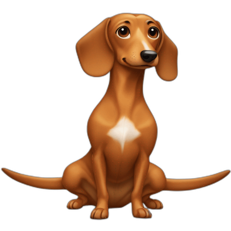 wiener dog yoga downward dog pose emoji