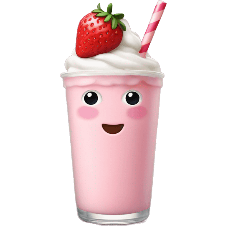 Strawberry milkshake  emoji