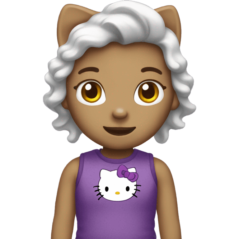 Purple hello kitty emoji