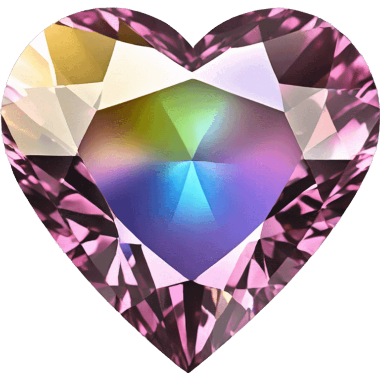 Heart shaped 56-carat mix color diamond emoji